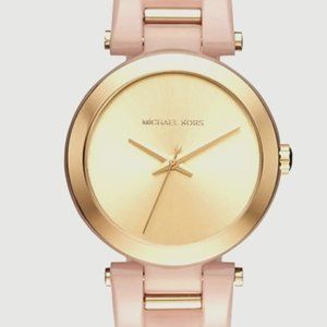 Michael Kors Delray Rose Gold Dial Pink Steel Strap Watch For Women
